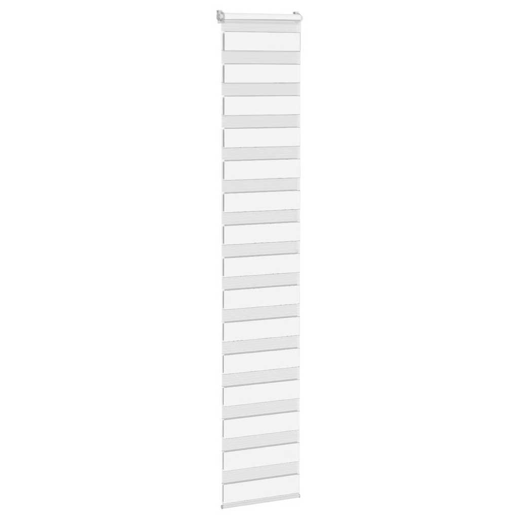 vidaXL Jaluzea tip zebra alb lățime țesătură 45,9 cm poliester