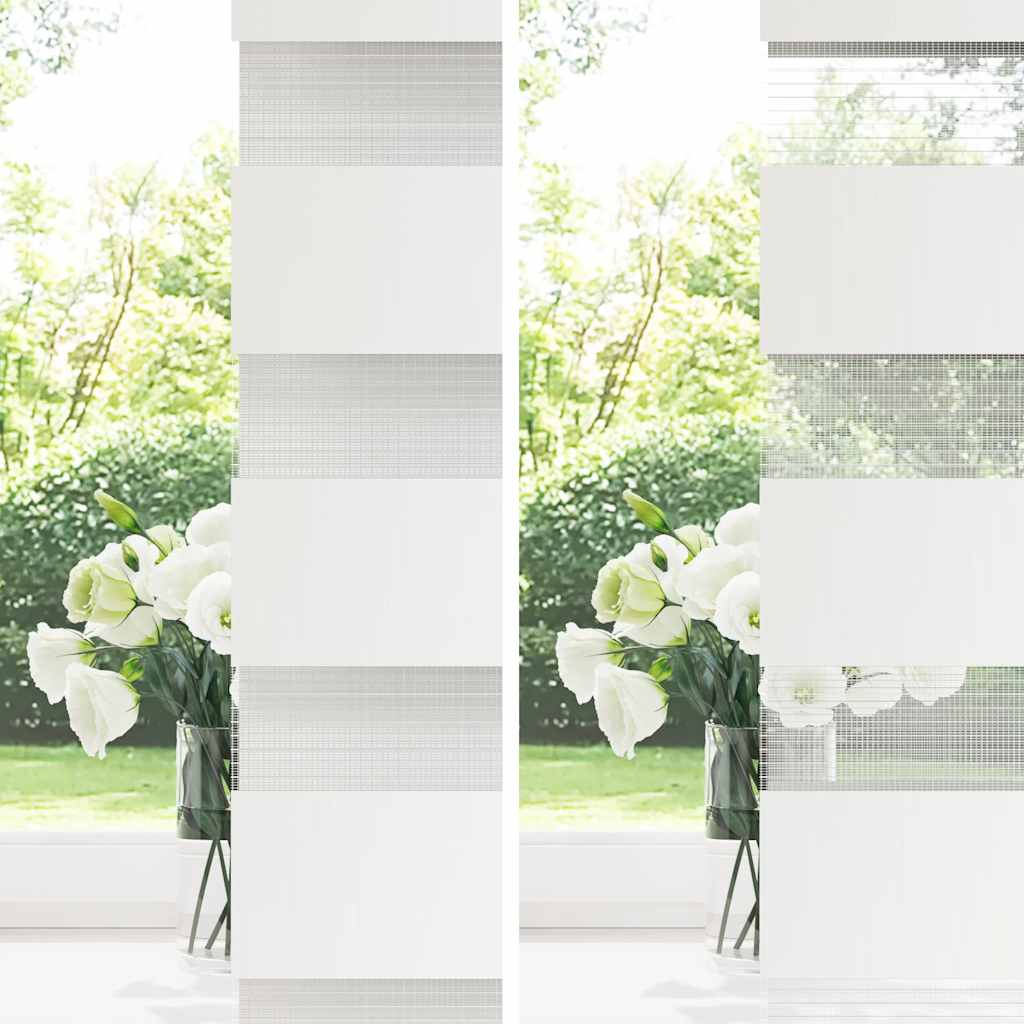 vidaXL Jaluzea tip zebra alb lățime țesătură 95,9 cm poliester