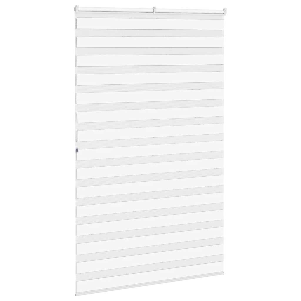 vidaXL Jaluzea tip zebra alb lățime țesătură 135,9 cm poliester