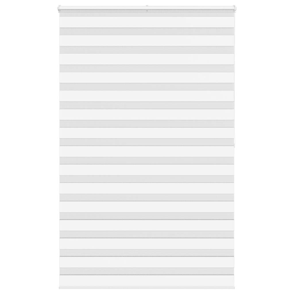 vidaXL Jaluzea tip zebra alb lățime țesătură 135,9 cm poliester