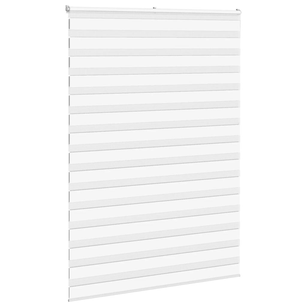 vidaXL Jaluzea tip zebra alb lățime țesătură 150,9 cm poliester
