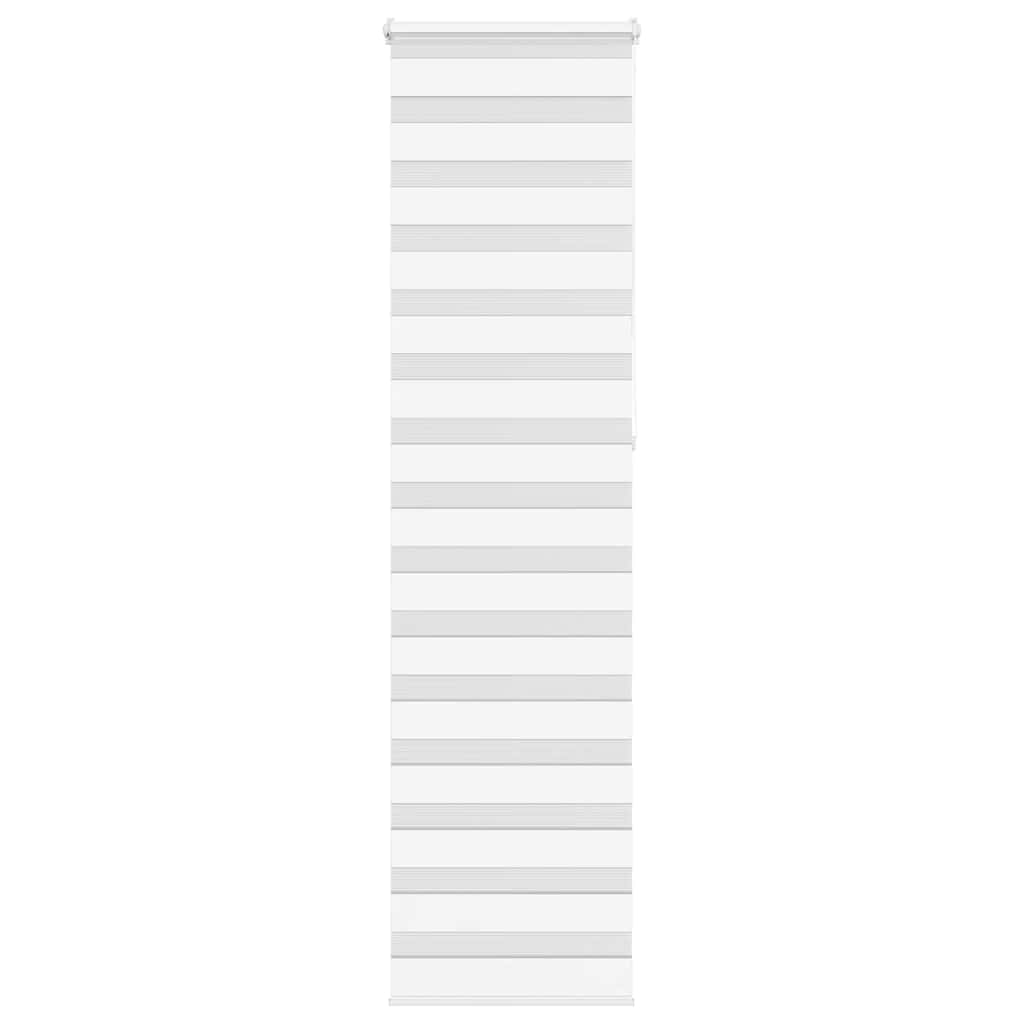 vidaXL Jaluzea tip zebra alb lățime țesătură 60,9 cm poliester