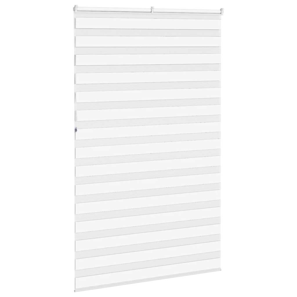 vidaXL Jaluzea tip zebra alb lățime țesătură 135,9 cm poliester