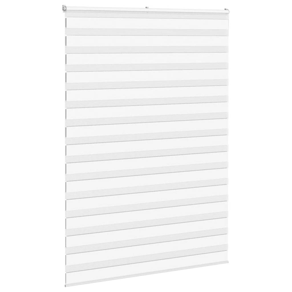 vidaXL Jaluzea tip zebra alb lățime țesătură 150,9 cm poliester