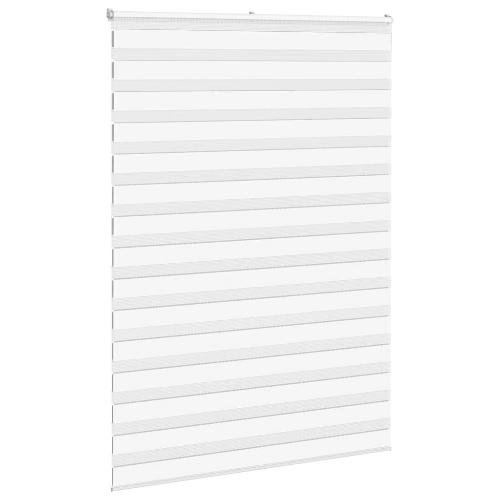 vidaXL Jaluzea tip zebra alb lățime țesătură 155,9 cm poliester