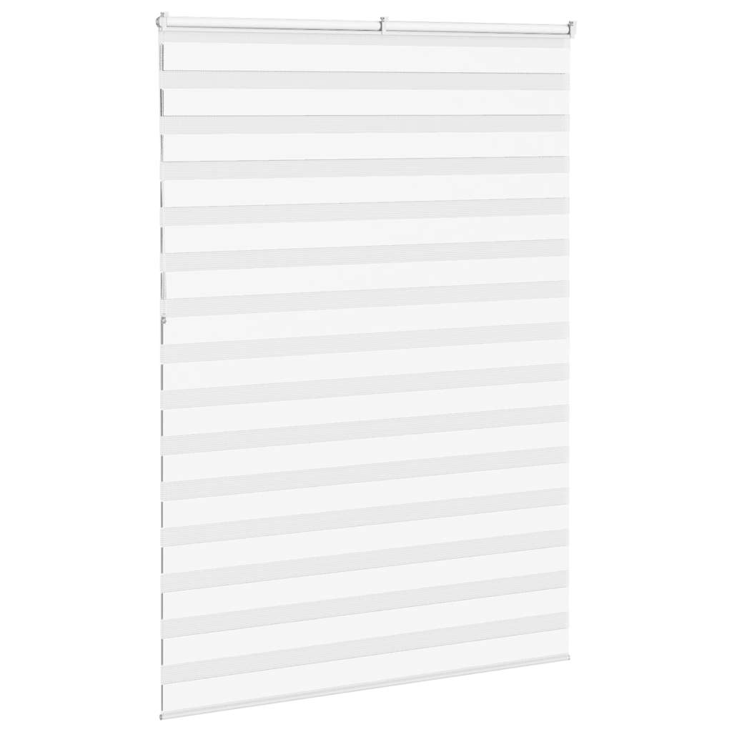 vidaXL Jaluzea tip zebra alb lățime țesătură 155,9 cm poliester