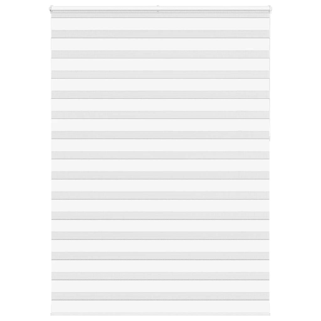 vidaXL Jaluzea tip zebra alb lățime țesătură 155,9 cm poliester