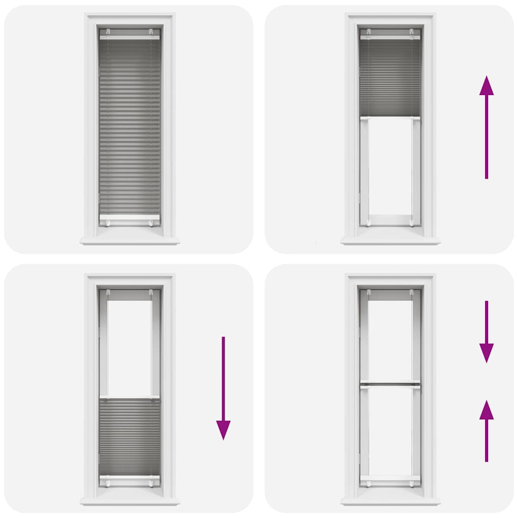 vidaXL Jaluzea plisată Antracit 40x100 cm Lățime țesătură 39,4 cm vidaXL Jaluzea plisată Antracit 40x100 cm Lățime țesătură 39,4 cm