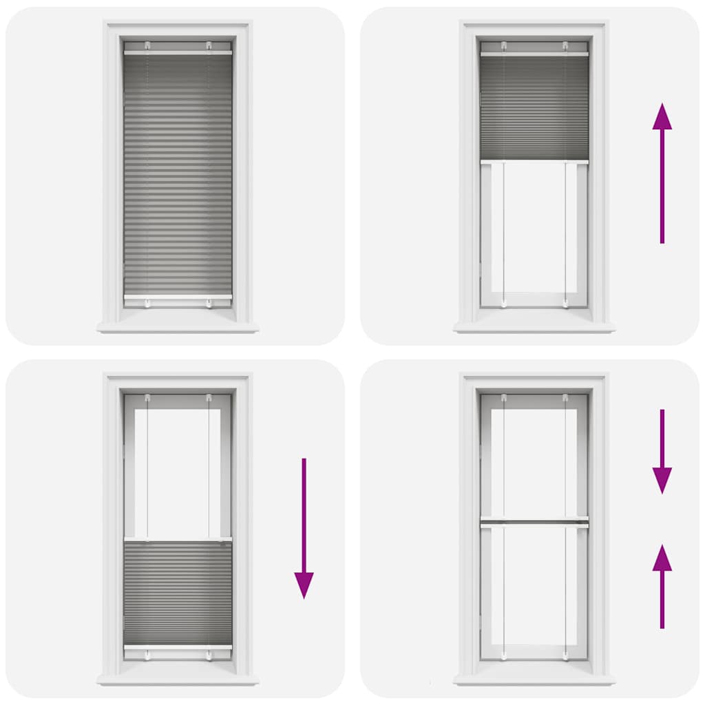 vidaXL Jaluzea plisată Antracit 55x100 cm Lățime țesătură 54,4 cm vidaXL Jaluzea plisată Antracit 55x100 cm Lățime țesătură 54,4 cm
