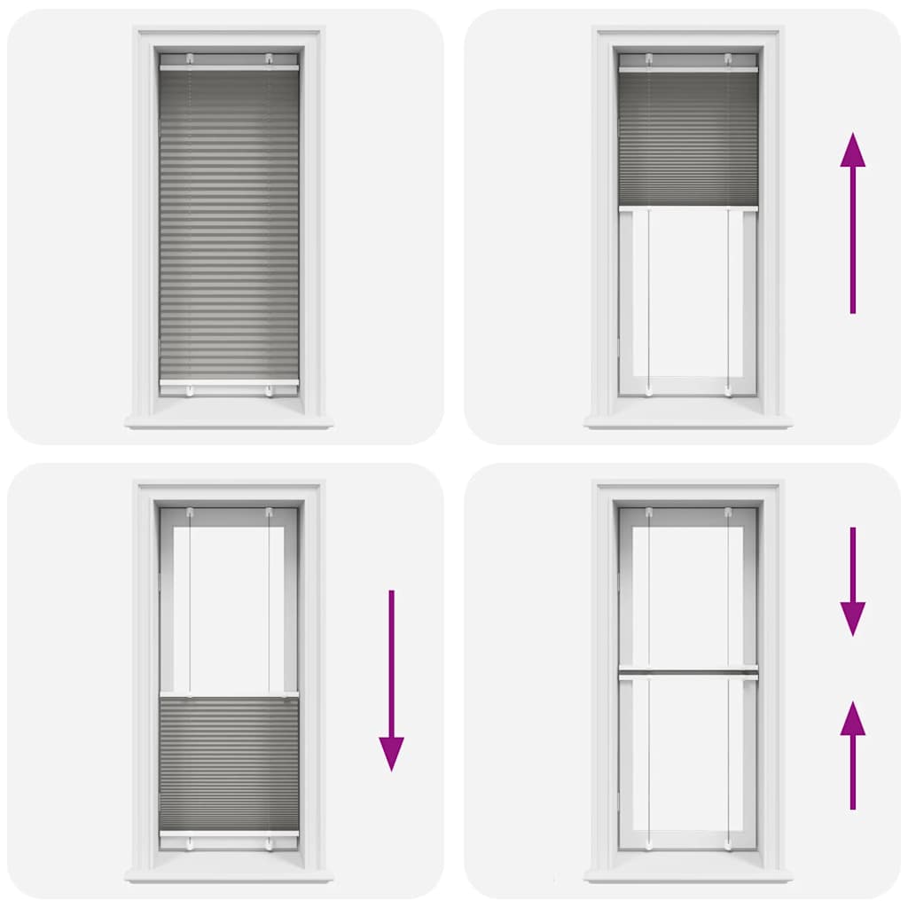 vidaXL Jaluzea plisată Antracit 60x100 cm Lățime țesătură 59,4 cm vidaXL Jaluzea plisată Antracit 60x100 cm Lățime țesătură 59,4 cm