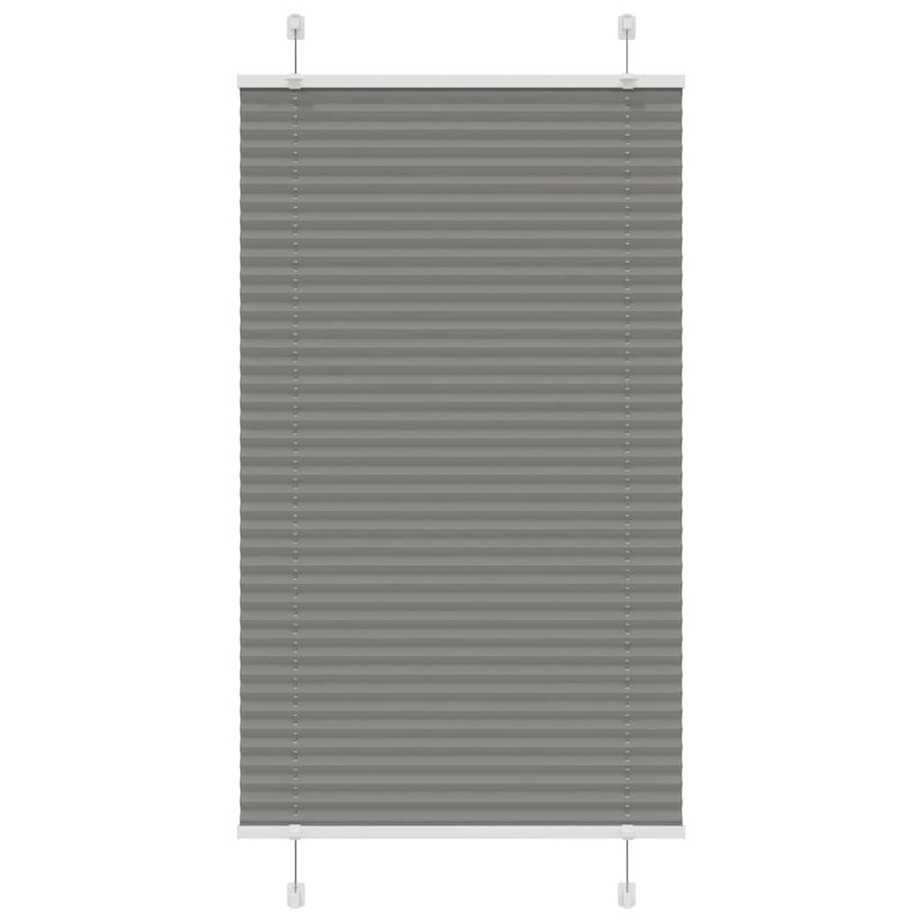 vidaXL Jaluzea plisată Antracit 75x100 cm Lățime țesătură 74,4 cm vidaXL Jaluzea plisată Antracit 75x100 cm Lățime țesătură 74,4 cm
