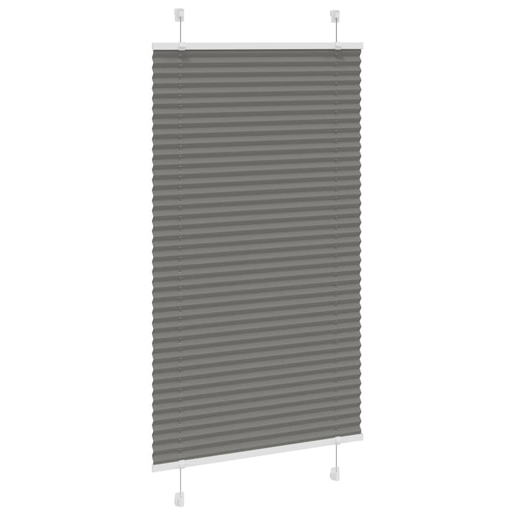 vidaXL Jaluzea plisată Antracit 75x100 cm Lățime țesătură 74,4 cm vidaXL Jaluzea plisată Antracit 75x100 cm Lățime țesătură 74,4 cm