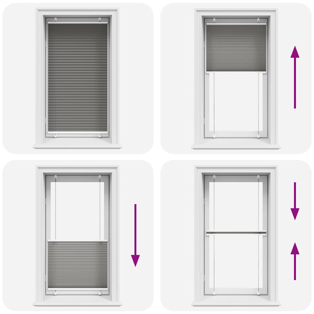 vidaXL Jaluzea plisată Antracit 75x100 cm Lățime țesătură 74,4 cm vidaXL Jaluzea plisată Antracit 75x100 cm Lățime țesătură 74,4 cm