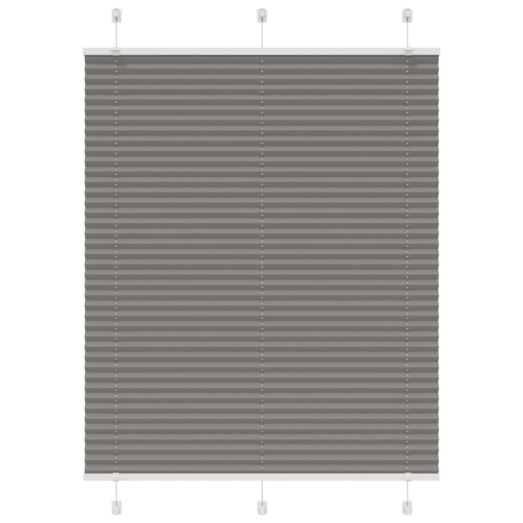 vidaXL Jaluzea plisată Antracit 110x100 cm Lățime țesătură 109,4 cm vidaXL Jaluzea plisată Antracit 110x100 cm Lățime țesătură 109,4 cm