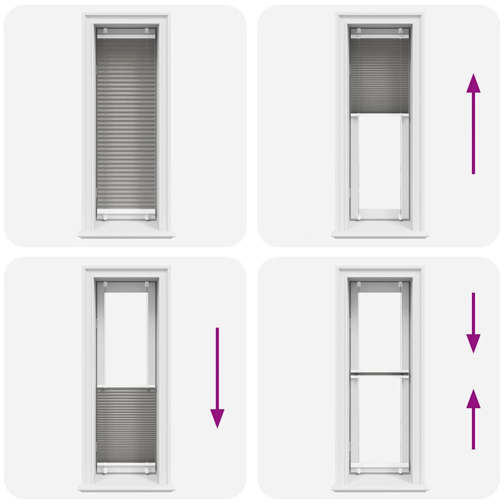 vidaXL Jaluzea plisată Antracit 40x150 cm Lățime țesătură 39,4 cm vidaXL Jaluzea plisată Antracit 40x150 cm Lățime țesătură 39,4 cm