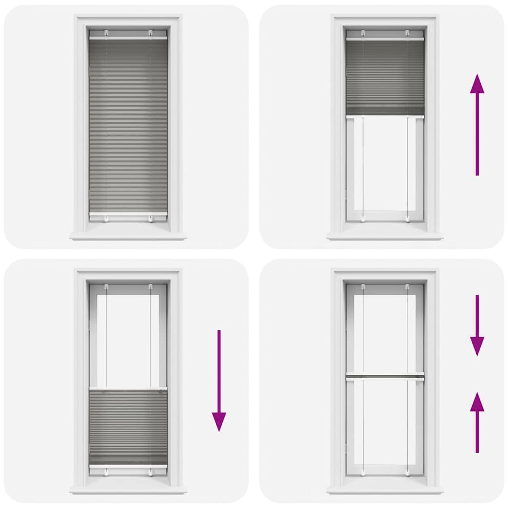 vidaXL Jaluzea plisată Antracit 65x150 cm Lățime țesătură 64,4 cm vidaXL Jaluzea plisată Antracit 65x150 cm Lățime țesătură 64,4 cm