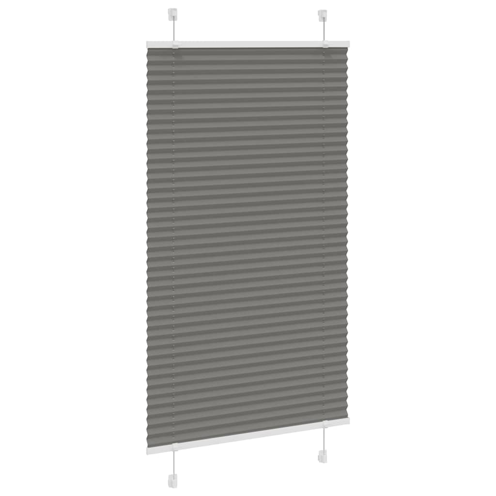 vidaXL Jaluzea plisată Antracit 70x150 cm Lățime țesătură 69,4 cm vidaXL Jaluzea plisată Antracit 70x150 cm Lățime țesătură 69,4 cm
