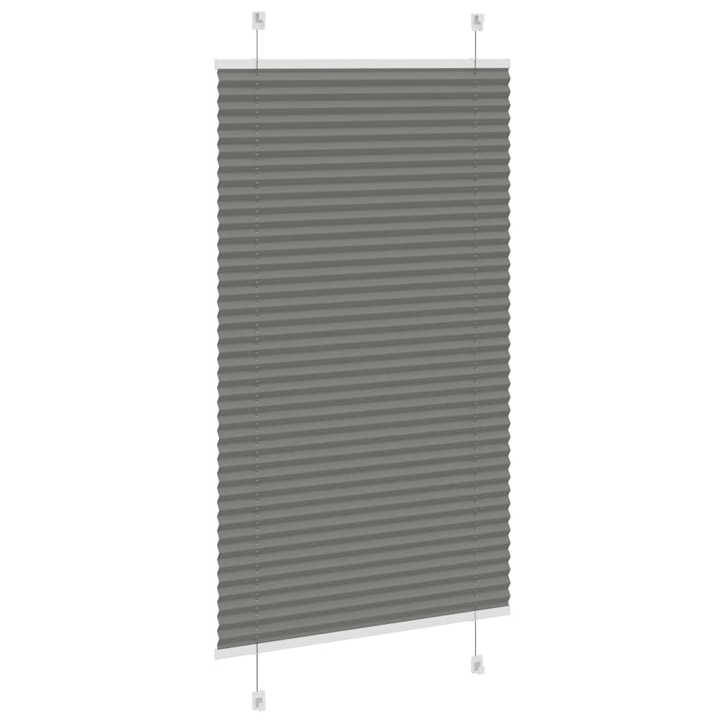 vidaXL Jaluzea plisată Antracit 70x150 cm Lățime țesătură 69,4 cm vidaXL Jaluzea plisată Antracit 70x150 cm Lățime țesătură 69,4 cm
