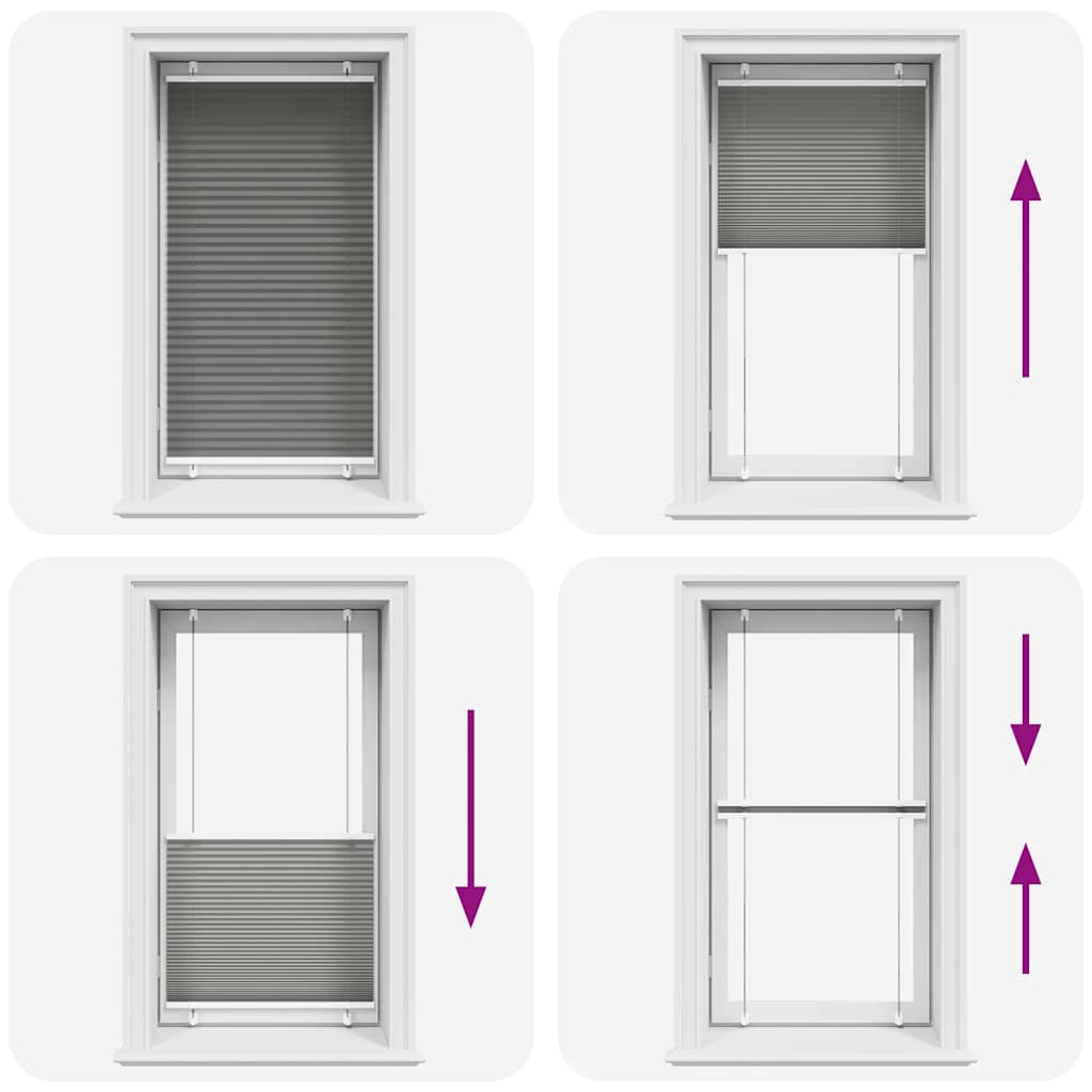 vidaXL Jaluzea plisată Antracit 70x150 cm Lățime țesătură 69,4 cm vidaXL Jaluzea plisată Antracit 70x150 cm Lățime țesătură 69,4 cm