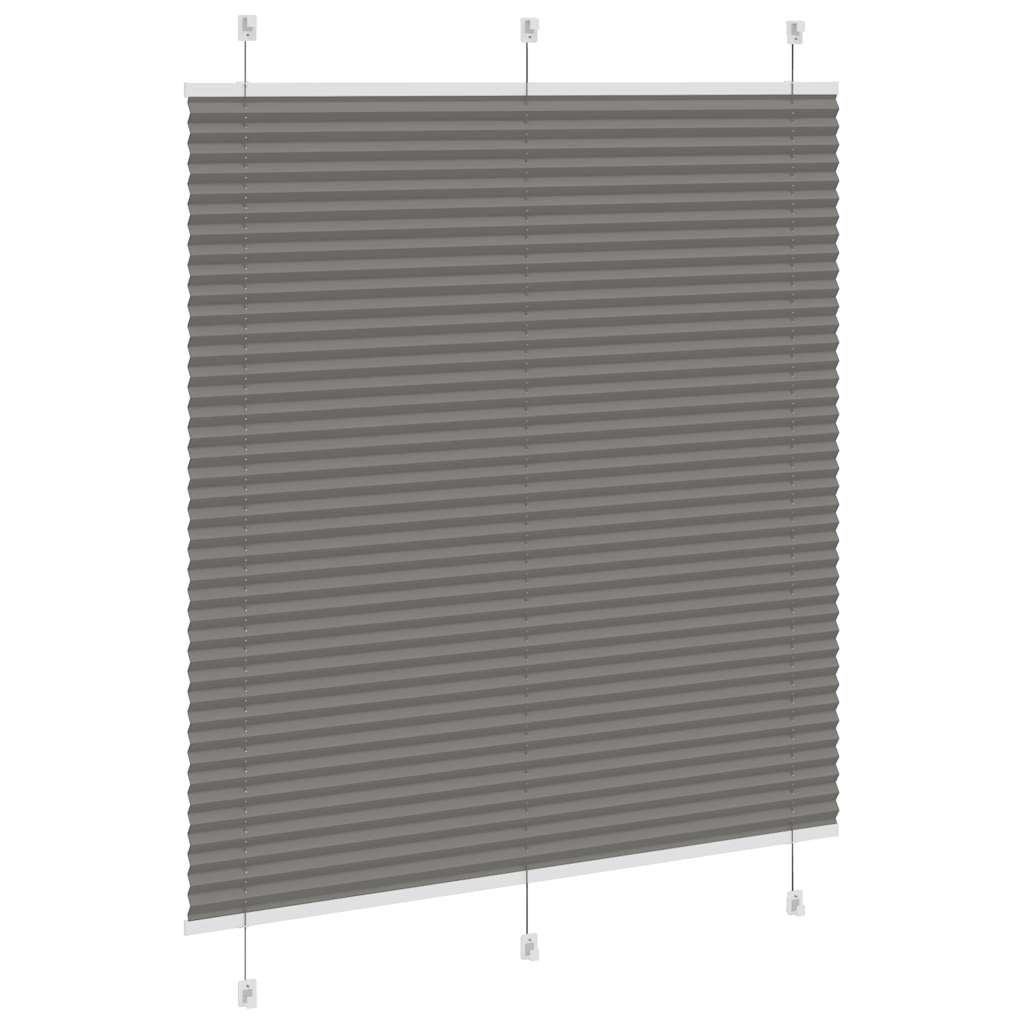 vidaXL Jaluzea plisată Antracit 115x150 cm Lățime țesătură 114,4 cm vidaXL Jaluzea plisată Antracit 115x150 cm Lățime țesătură 114,4 cm