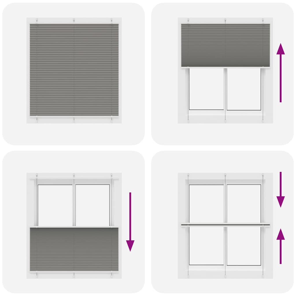vidaXL Jaluzea plisată Antracit 120x150 cm Lățime țesătură 119,4 cm vidaXL Jaluzea plisată Antracit 120x150 cm Lățime țesătură 119,4 cm