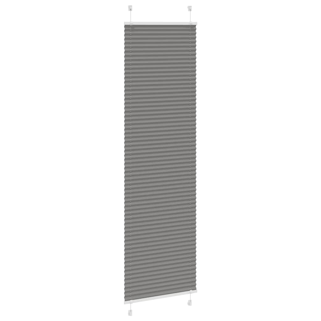 vidaXL Jaluză plisată Antracit 55x200 cm Lățime țesătură 54,4 cm vidaXL Jaluză plisată Antracit 55x200 cm Lățime țesătură 54,4 cm