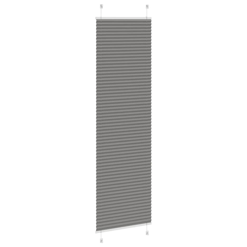vidaXL Jaluză plisată Antracit 55x200 cm Lățime țesătură 54,4 cm vidaXL Jaluză plisată Antracit 55x200 cm Lățime țesătură 54,4 cm