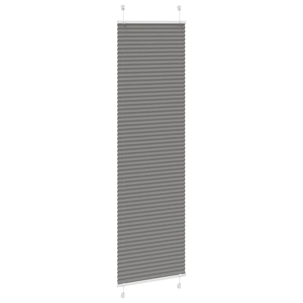 vidaXL Jaluză plisată Antracit 65x200 cm Lățime țesătură 64,4 cm