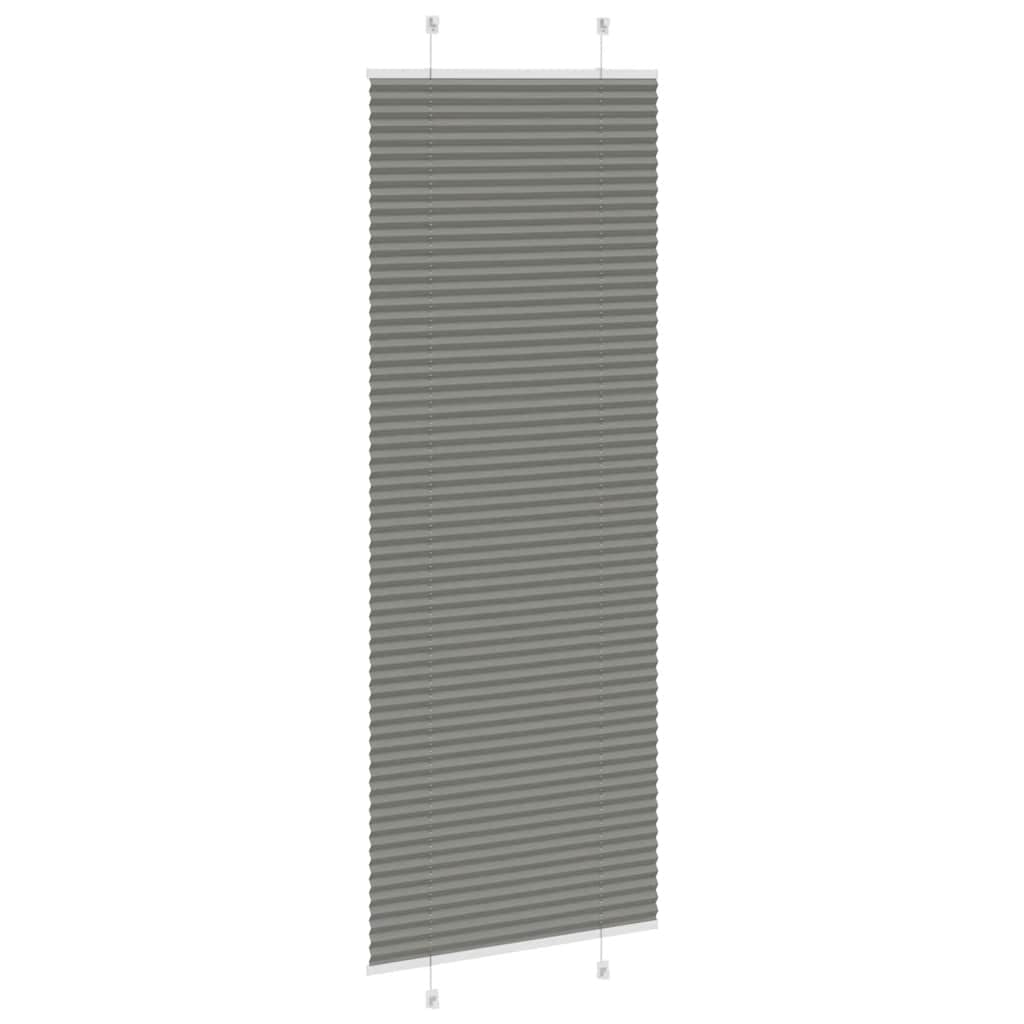 vidaXL Jaluză plisată Antracit 75x200 cm Lățime țesătură 74,4 cm