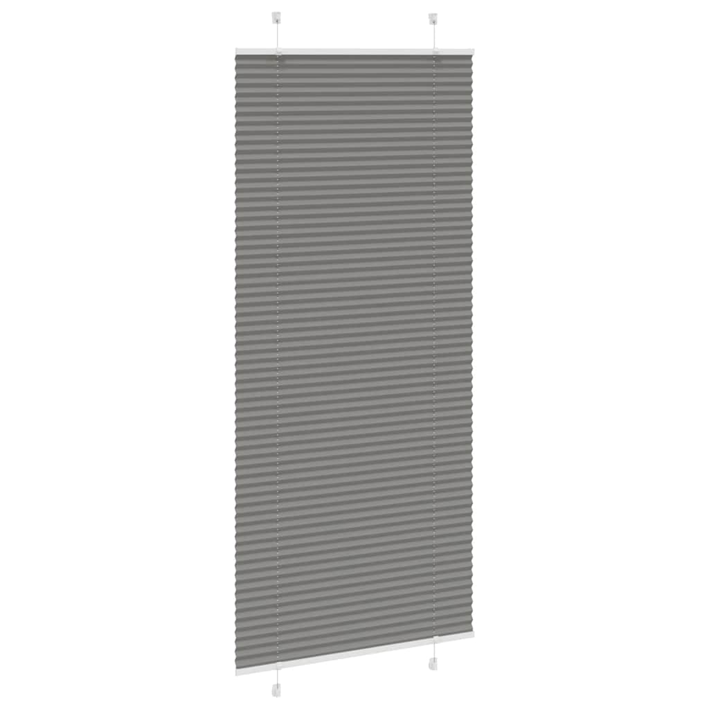 vidaXL Jaluză plisată Antracit 90x200 cm Lățime țesătură 89,4 cm vidaXL Jaluză plisată Antracit 90x200 cm Lățime țesătură 89,4 cm