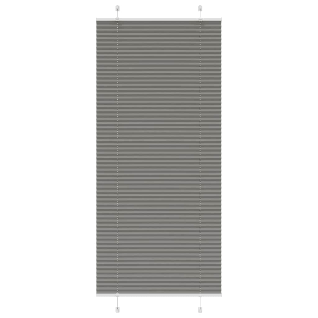 vidaXL Jaluză plisată Antracit 90x200 cm Lățime țesătură 89,4 cm vidaXL Jaluză plisată Antracit 90x200 cm Lățime țesătură 89,4 cm