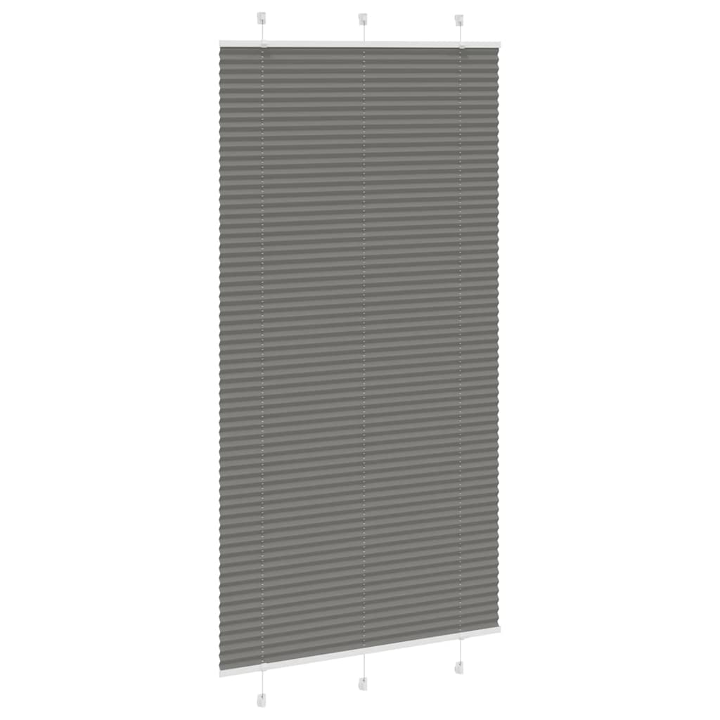vidaXL Jaluzea plisată Antracit 105x200 cm Lățime țesătură 104,4 cm vidaXL Jaluzea plisată Antracit 105x200 cm Lățime țesătură 104,4 cm