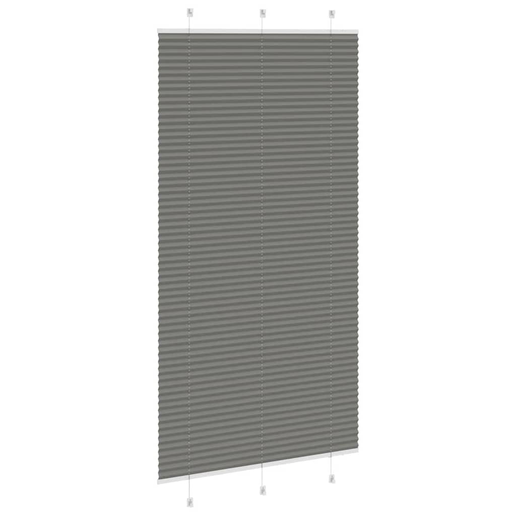 vidaXL Jaluzea plisată Antracit 105x200 cm Lățime țesătură 104,4 cm vidaXL Jaluzea plisată Antracit 105x200 cm Lățime țesătură 104,4 cm