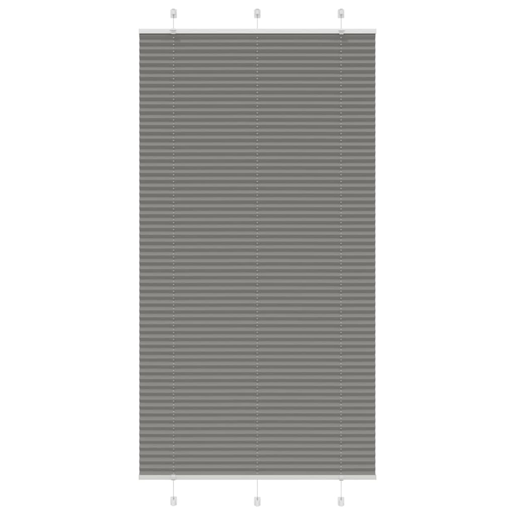 vidaXL Jaluzea plisată Antracit 105x200 cm Lățime țesătură 104,4 cm vidaXL Jaluzea plisată Antracit 105x200 cm Lățime țesătură 104,4 cm