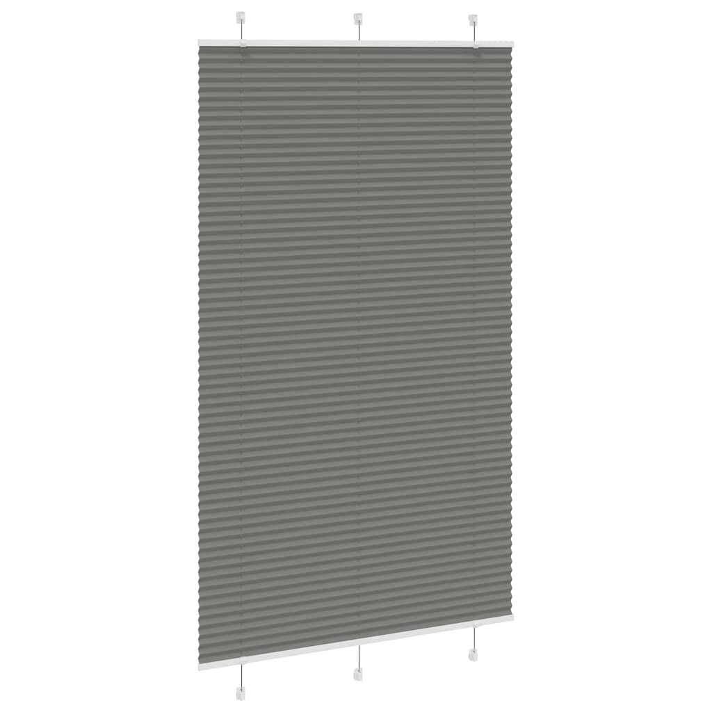 vidaXL Jaluzea plisată Antracit 115x200 cm Lățime țesătură 114,4 cm vidaXL Jaluzea plisată Antracit 115x200 cm Lățime țesătură 114,4 cm