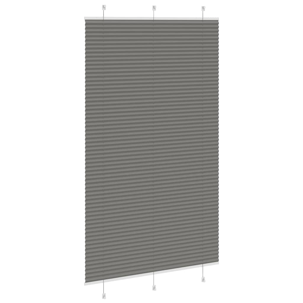 vidaXL Jaluzea plisată Antracit 115x200 cm Lățime țesătură 114,4 cm vidaXL Jaluzea plisată Antracit 115x200 cm Lățime țesătură 114,4 cm