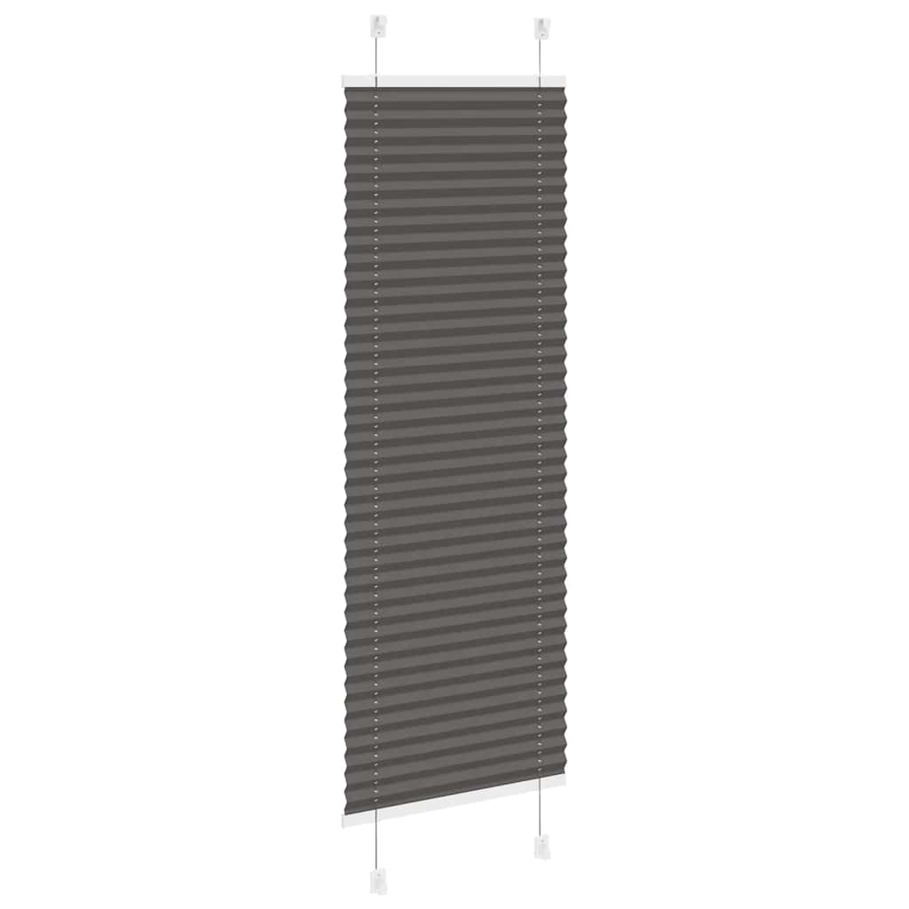 vidaXL Jaluzea plisată negru 40x100 cm Lățime țesătură 39,4cm poliester