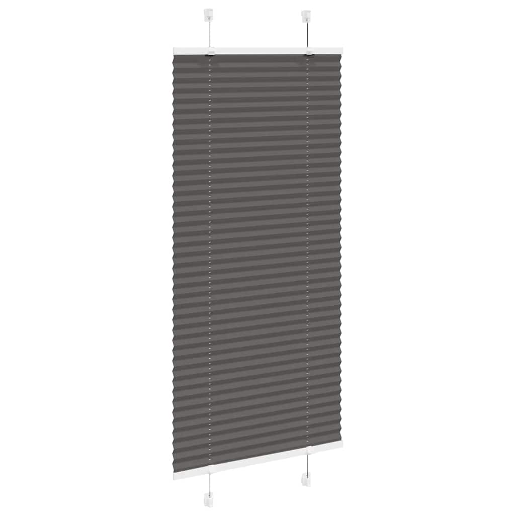 vidaXL Jaluzea plisată negru 65x100 cm Lățime țesătură 64,4cm poliester