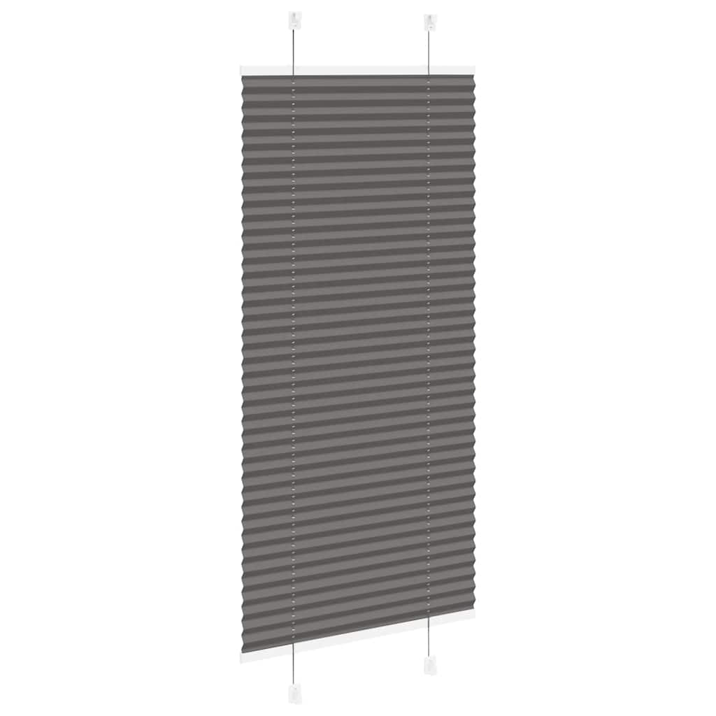 vidaXL Jaluzea plisată negru 65x100 cm Lățime țesătură 64,4cm poliester