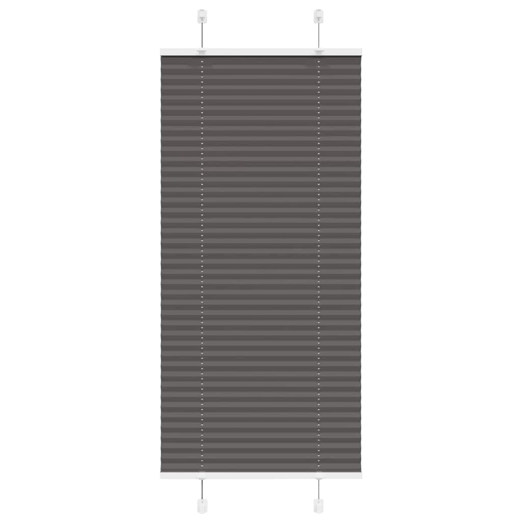 vidaXL Jaluzea plisată negru 65x100 cm Lățime țesătură 64,4cm poliester