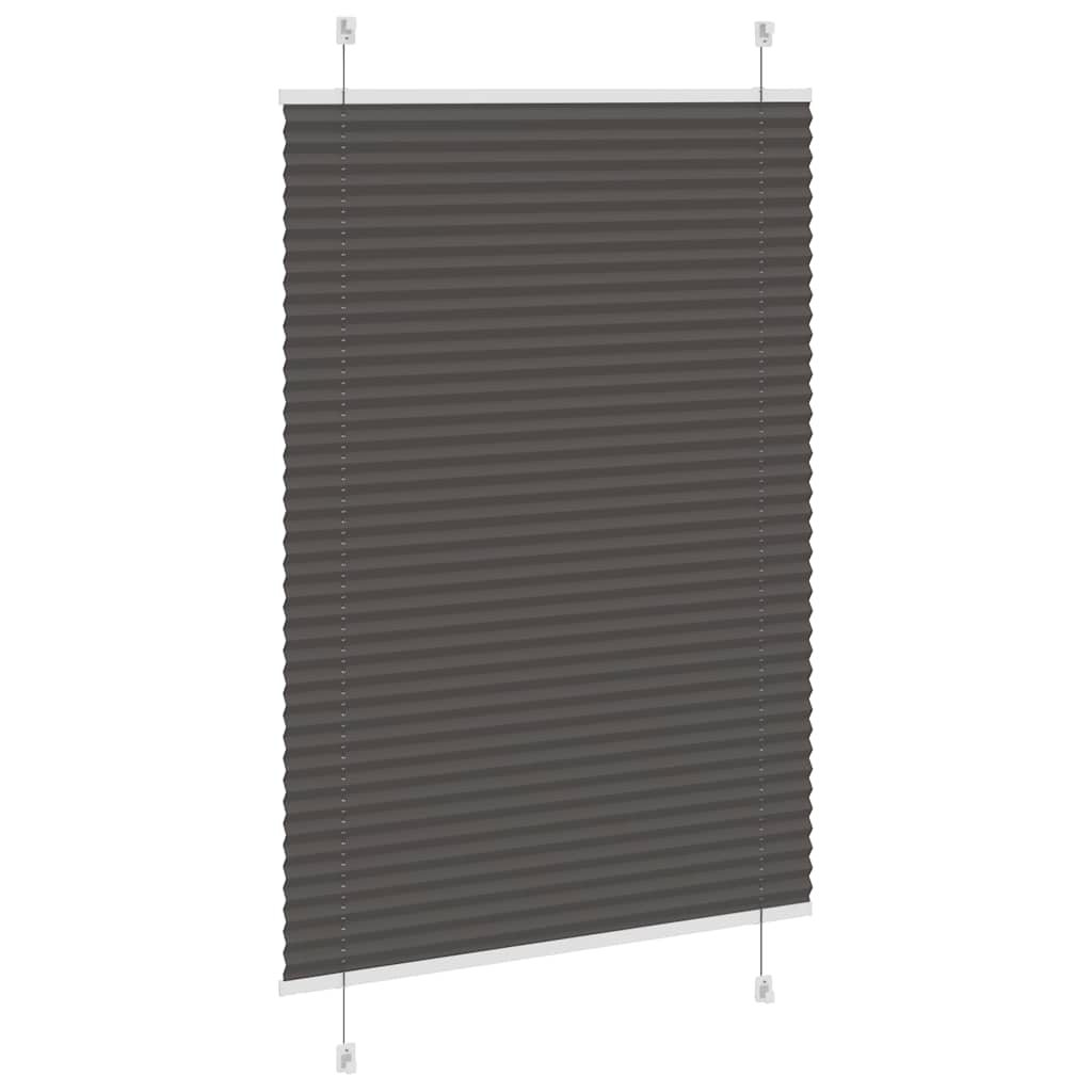 vidaXL Jaluză plisată negru 95x100 cm Lățime țesătură 94,4cm poliester