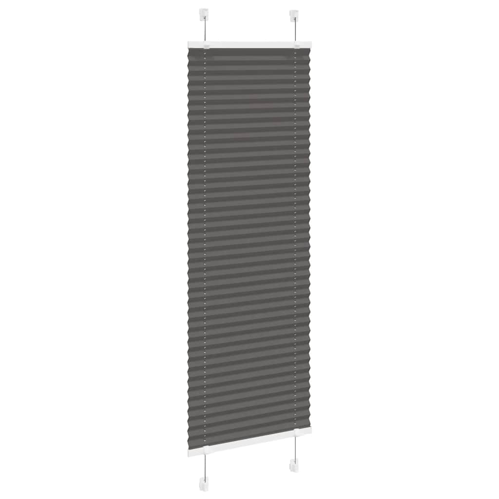 vidaXL Jaluzea plisată negru 40x150 cm Lățime țesătură 39,4cm poliester