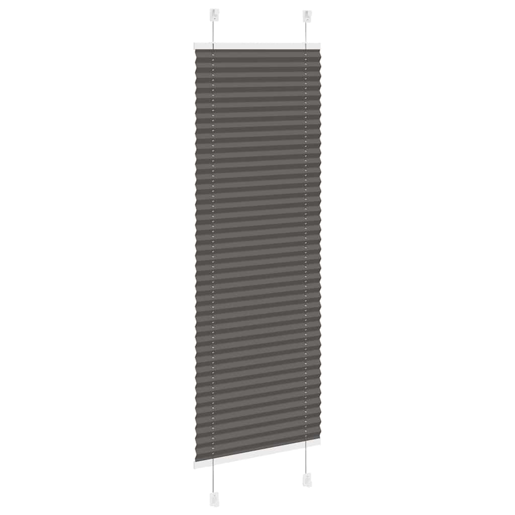 vidaXL Jaluzea plisată negru 50x150 cm Lățime țesătură 49,4cm poliester