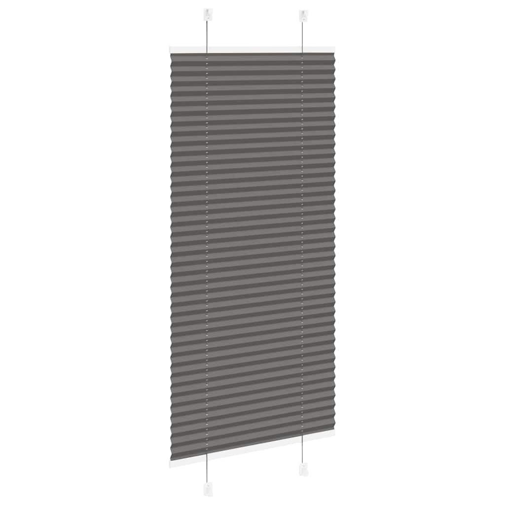 vidaXL Jaluzea plisată negru 55x150 cm Lățime țesătură 54,4cm poliester
