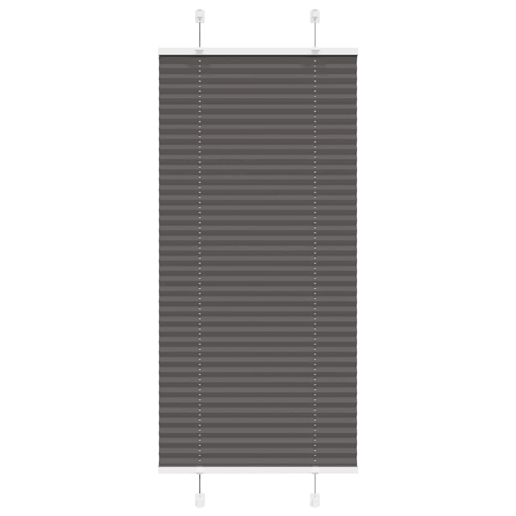 vidaXL Jaluzea plisată negru 55x150 cm Lățime țesătură 54,4cm poliester