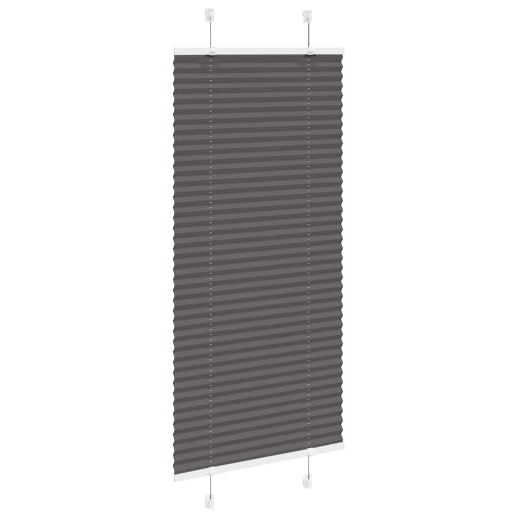 vidaXL Jaluzea plisată negru 60x150 cm Lățime țesătură 59,4cm poliester