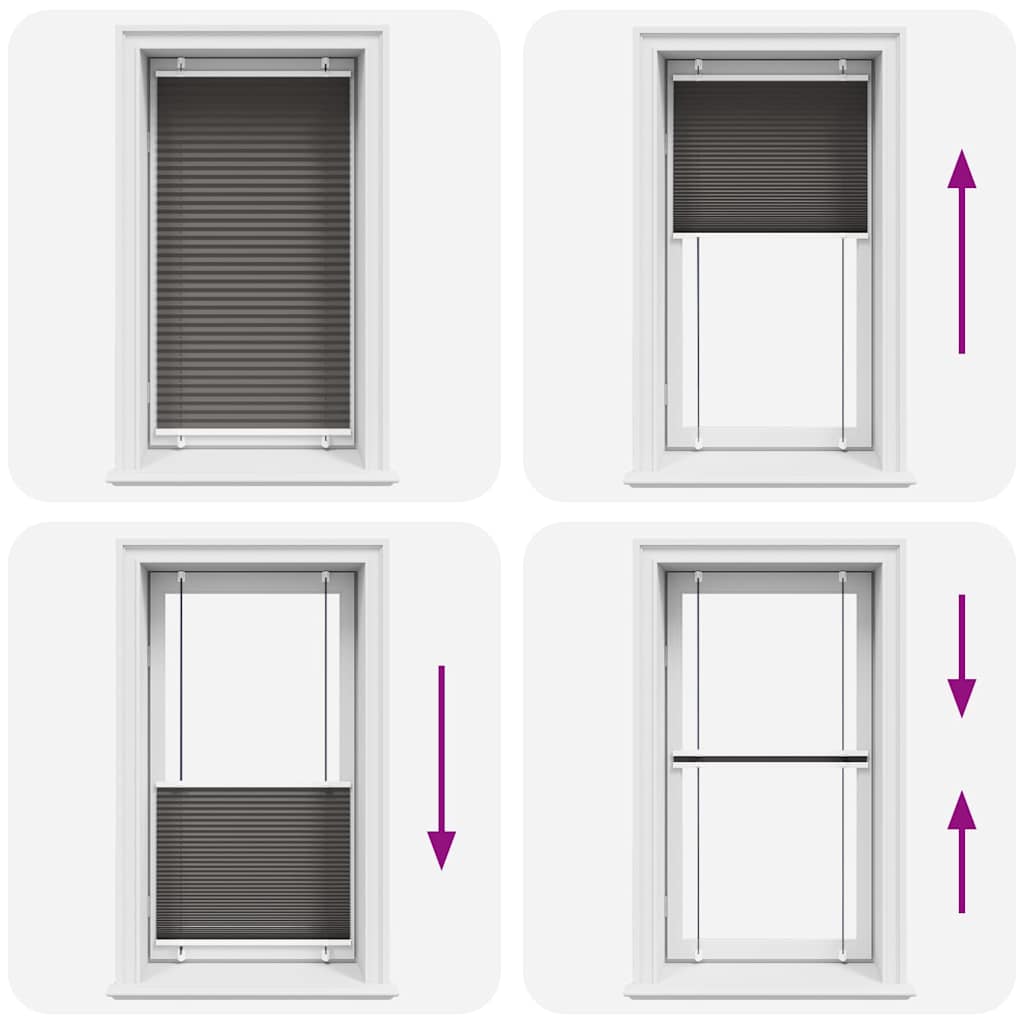 vidaXL Jaluzea plisată negru 70x150 cm Lățime țesătură 69,4cm poliester