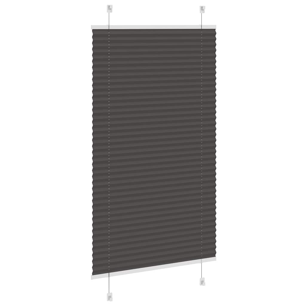 vidaXL Jaluzea plisată negru 80x150 cm Lățime țesătură 79,4cm poliester