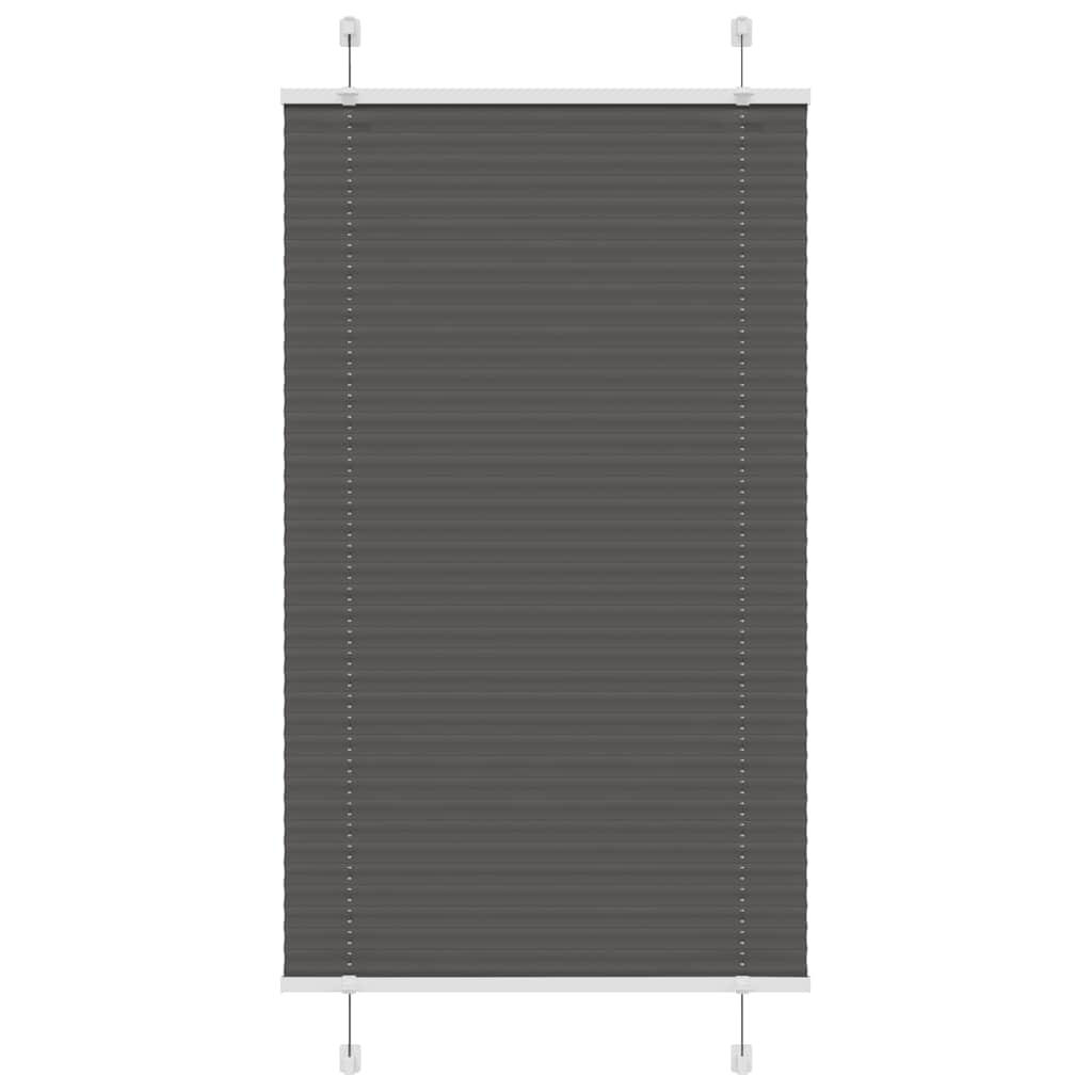 vidaXL Jaluzea plisată negru 80x150 cm Lățime țesătură 79,4cm poliester
