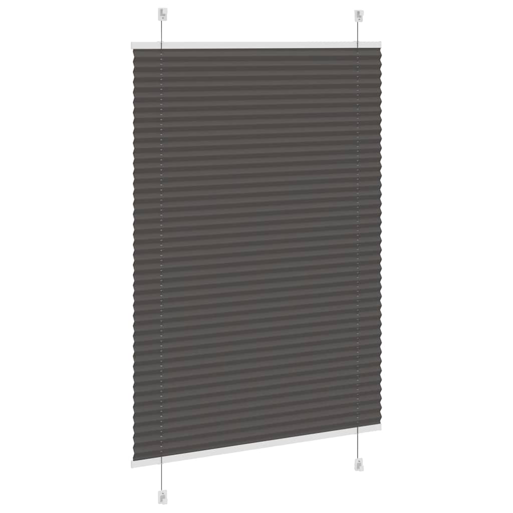 vidaXL Jaluzea plisată negru 85x150 cm Lățime țesătură 84,4cm poliester